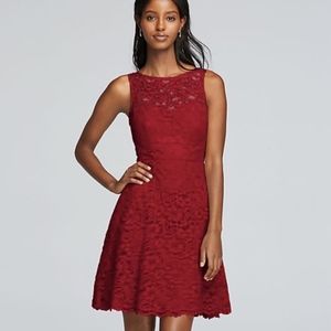 Short Sleeveless All Over Lace Bridesmaid Dress